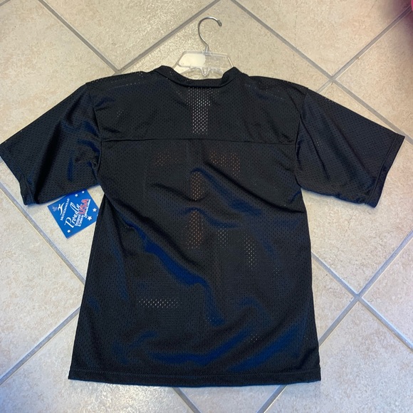 Kids Unisex S-XL Black & Orange Panthers #1 Mesh Football All Sports Jersey NWT - Picture 2 of 2